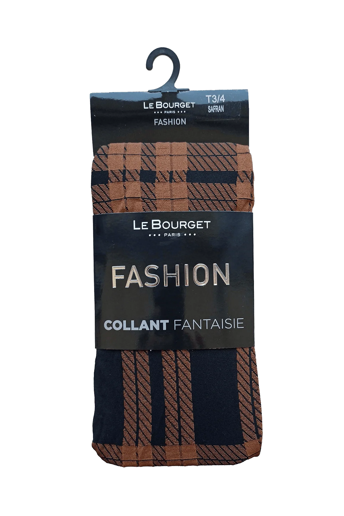Collant Opaque Fantaisie Motif Tartan 50D Fashion Gayle - Safran – Image 2