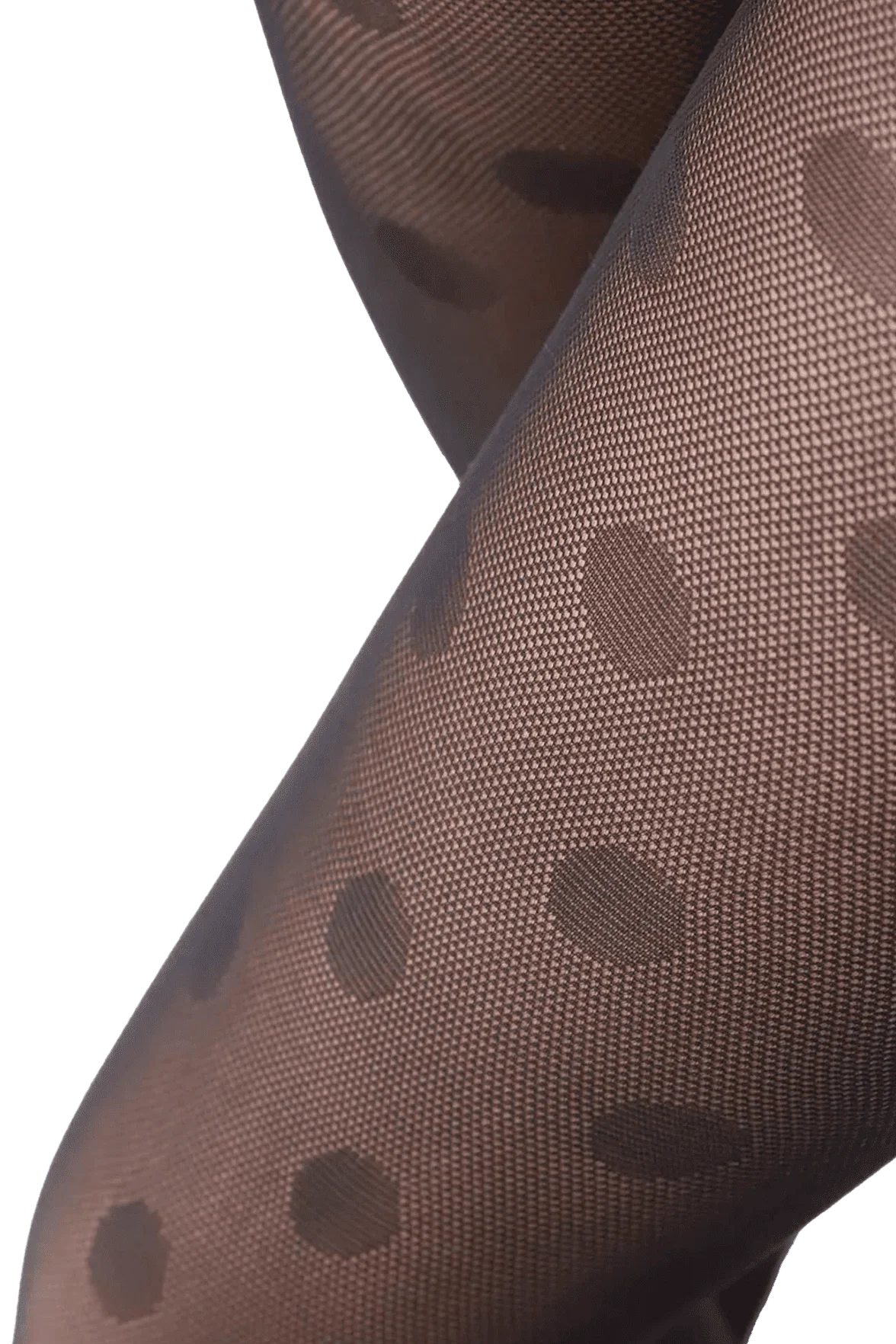 Collant Fantaisie Plumetis avec Protège-Pied intégré 40D - Noir – Image 4