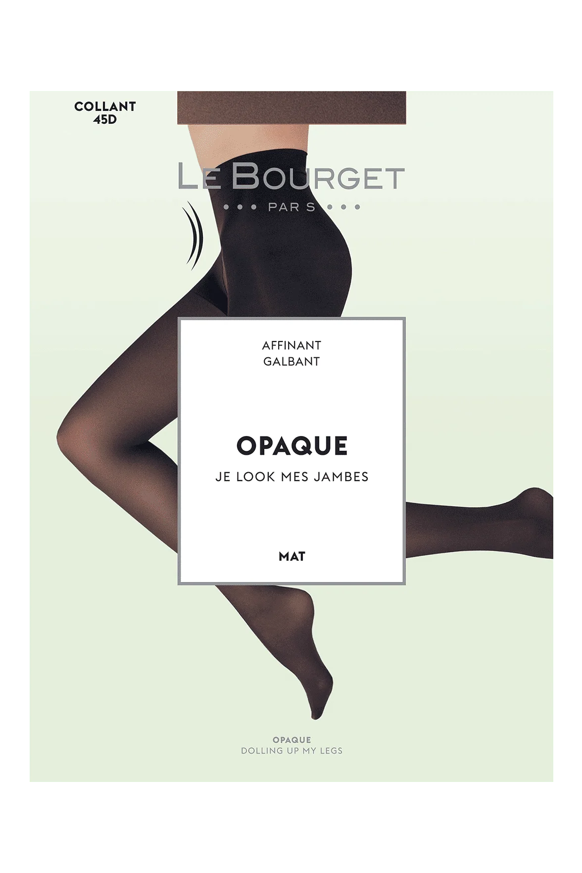Collant Opaque Mat Galbant & Affinant 45D - Noir – Image 2