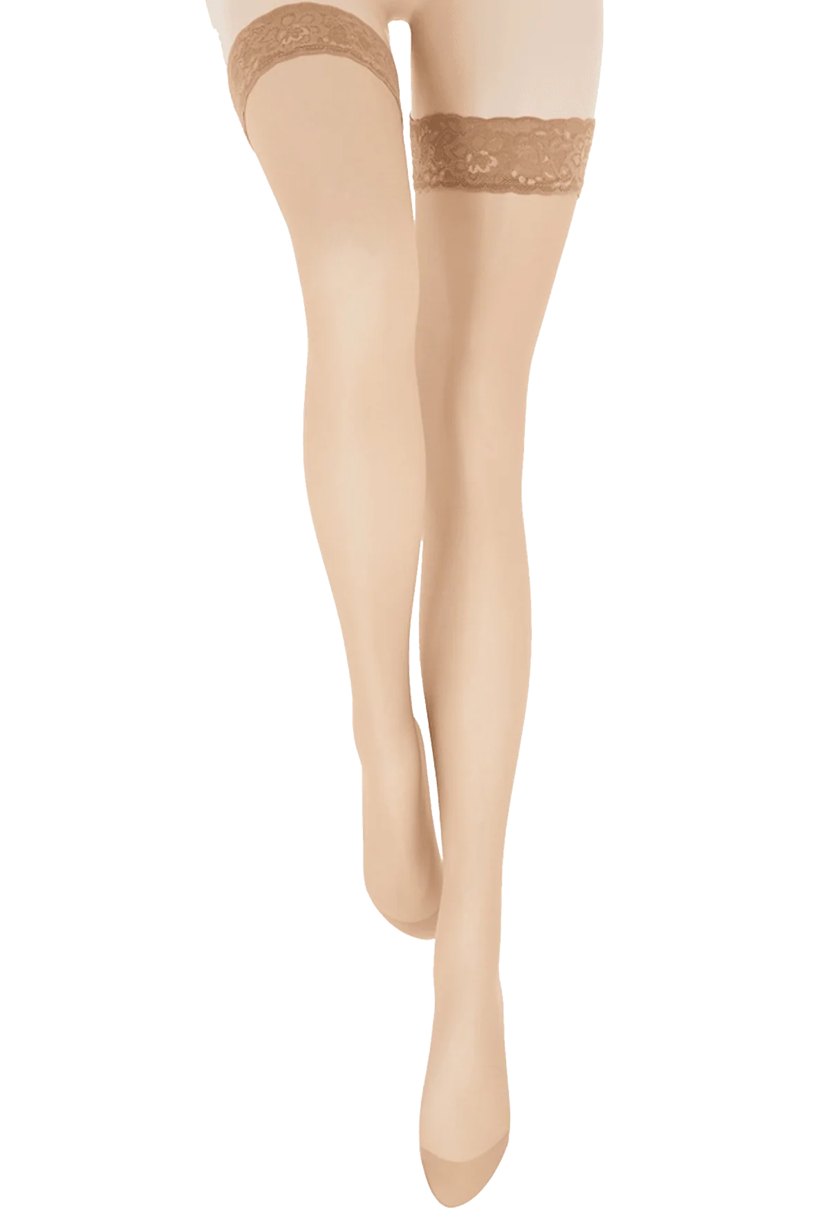 Bas-Top Transparent Satiné 15D - Bronzé
