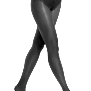 Collant Nude Satiné Ventre Plat 12D - Noir