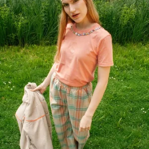 Pantalon fluide carreaux