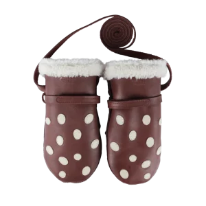 Wald Mittens | Toadstool | Burgundy Classic Leather